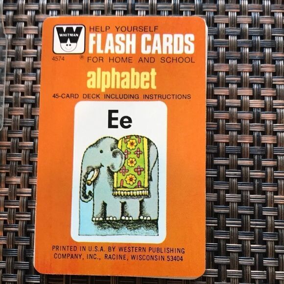 VINTAGE WHITMAN HELP YOURSELF ALPHABET FLASH CARDS - Picture 1 of 6